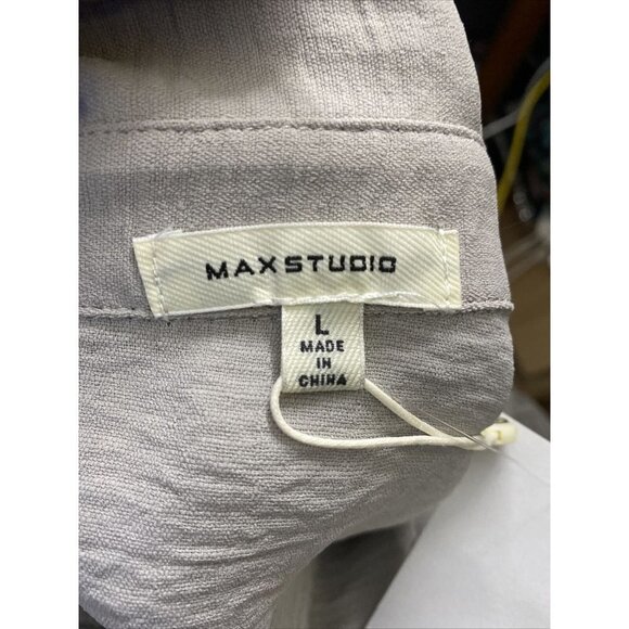Max Studio Womens Clay Button-Down Maxi Dress Long Sleeve Size Large New - Picture 7 of 10